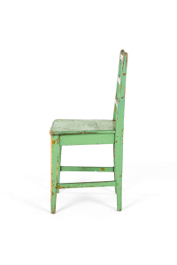 antique green chair