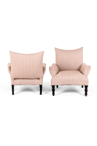 armchairs in linen