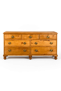 large bank of antique drawers
