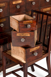 mahogany chemist drawers