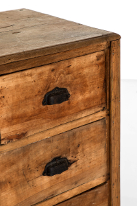 Continental bank of wooden drawers