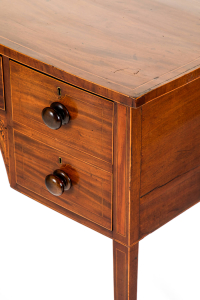 antique bow front serving table