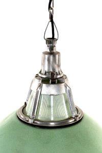 Green enamel lighting pendants