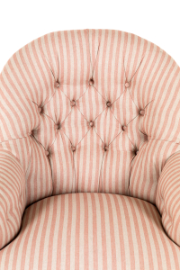 Pink stripe antique armchair