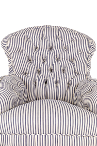 armchair with blue stripes