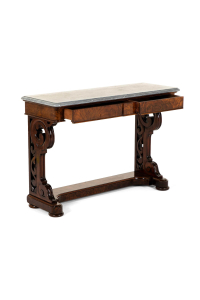 antique console table with marble top