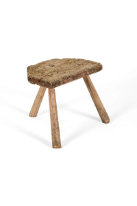 antique milking stool