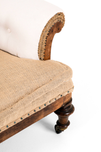 antique button back armchairs