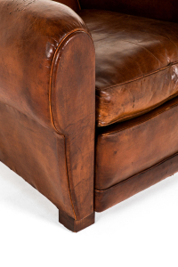 French leather club chairs