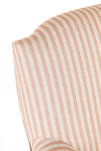 Pink stripey armchair