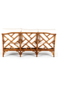 pair of bamboo sofas