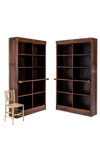 large antique library book cases