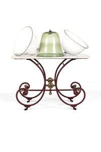 19th Century mouth blown glass cloche from France