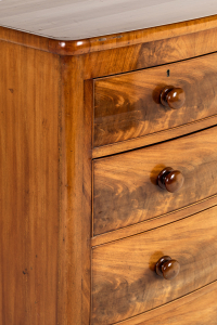 Mahogany bow front chest of drawers