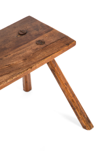 rustic oak stool