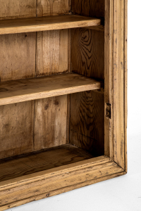 Victorian pine open bookcase