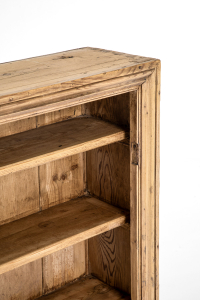 antique pine low bookcase
