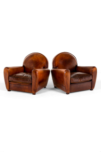 antique leather armchairs