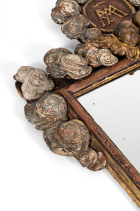 18th Century Italian Painted Rococo Overmantel Wall Mirror