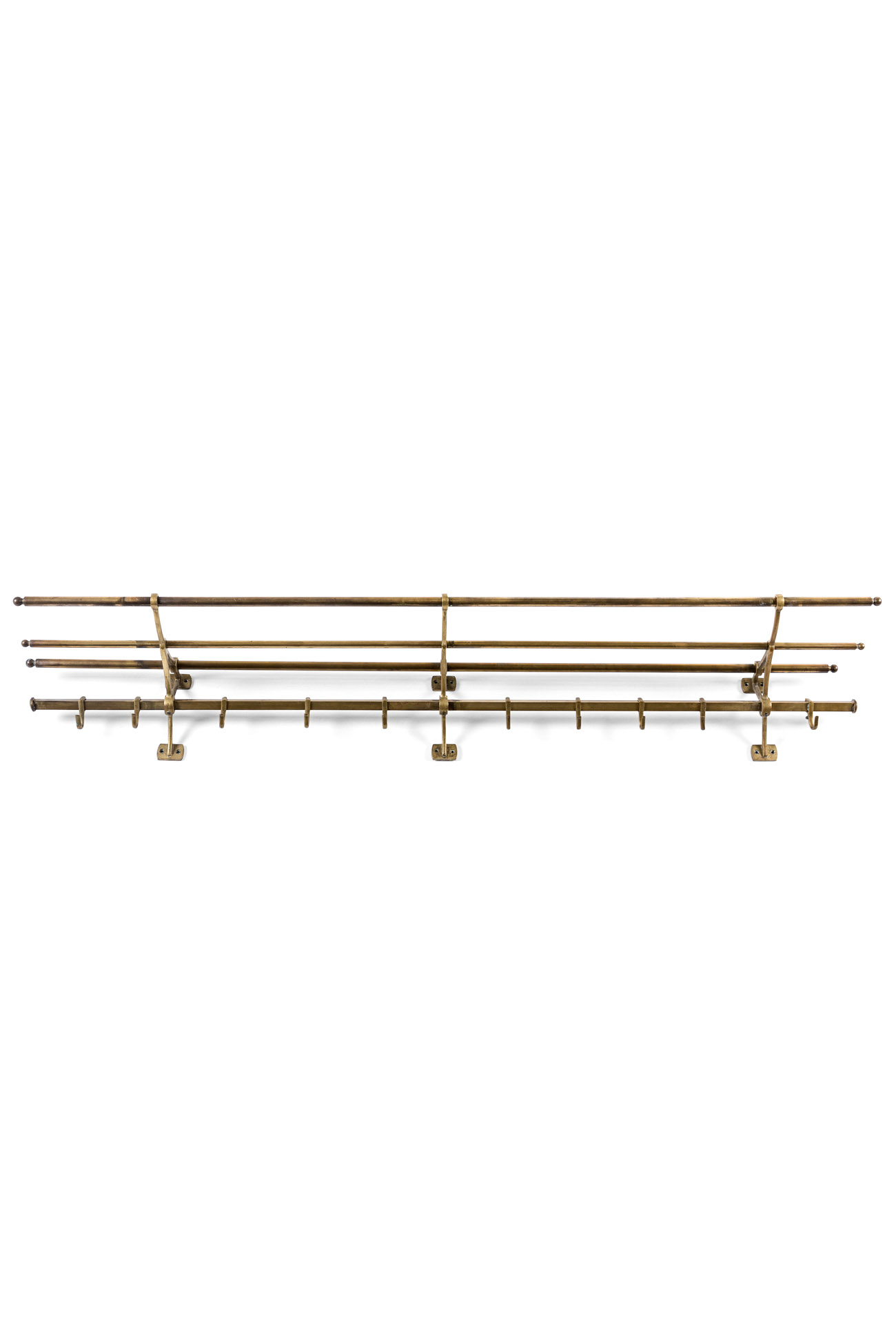 antique brass coat rail