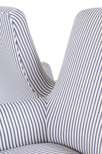 armchairs in ticking