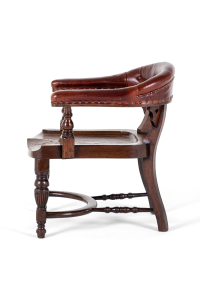 Large oak desk chair