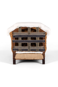 deep seated antique armchair