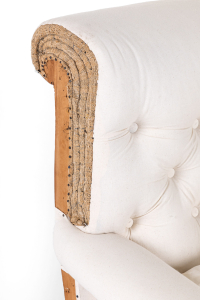 Button Back antique armchairs