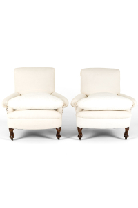Large pair of antique armchairs