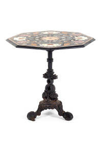 antique tables with a cast iron base