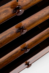 flamed mahogany chest of drawers