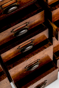 large bank of drawers