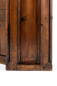 antique bench with a high back