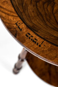 Olive wood side table