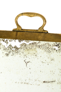 small English brass mirror